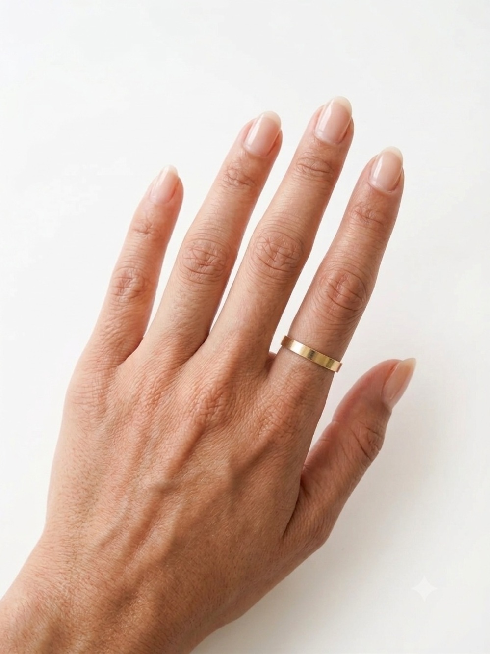 14K Gold-Filled Minimalist Flat Band Ring - US 10